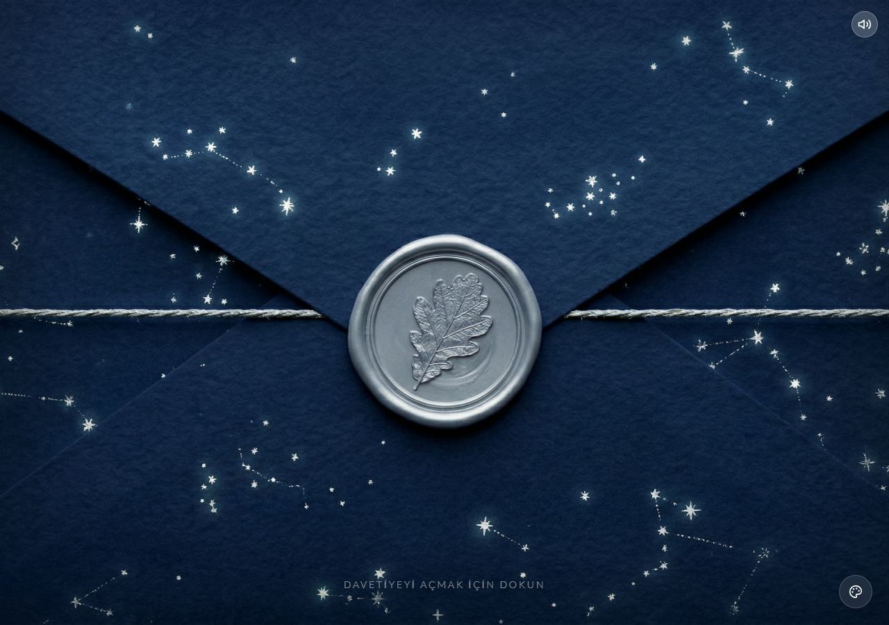 Klasik Lacivert davetiye tasarımı önizlemesi