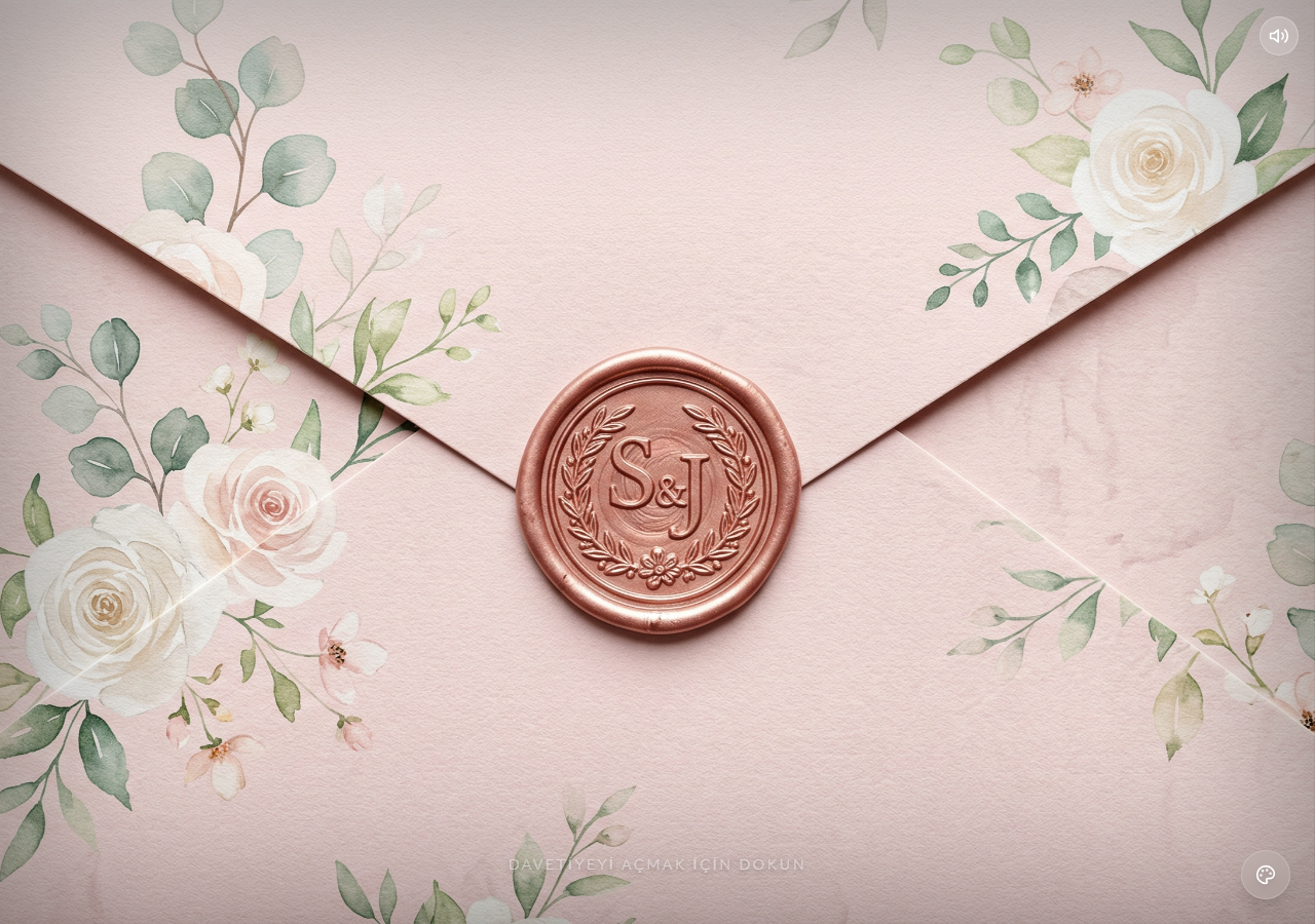 Romantik Gül davetiye önizlemesi