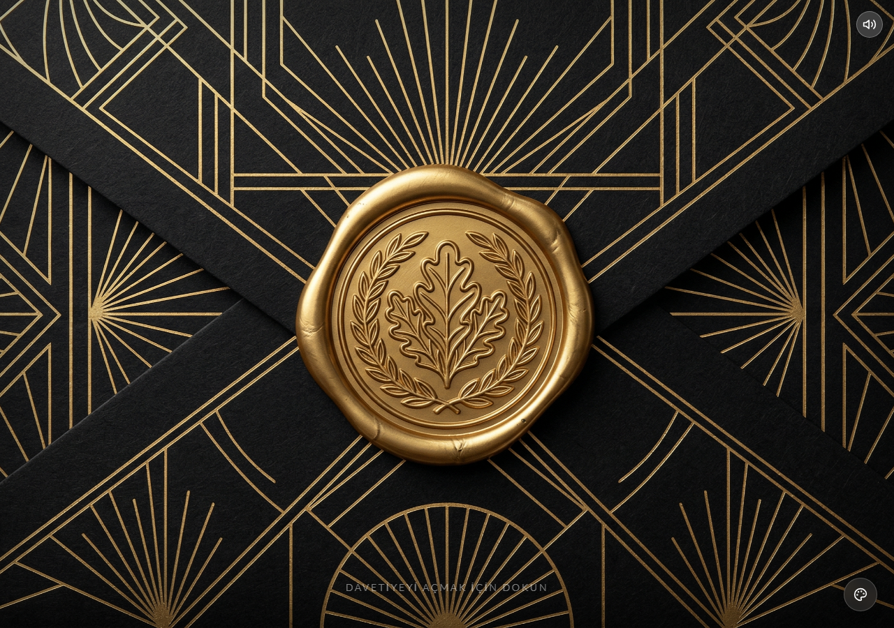 Siyah & Beyaz davetiye tasarımı önizlemesi